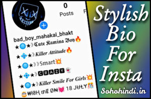 Instagram Bio for Boys in Stylish Font