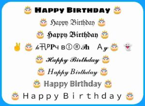 Happy Birthday Stylish Text