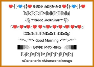 Good morning stylish text