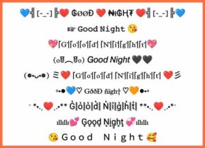 Good Night Stylish Text