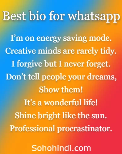 Best bio for whatsapp