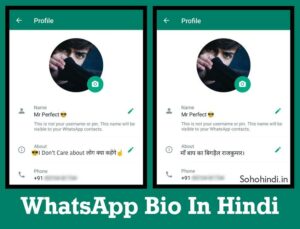 WhatsApp Bio In Hindi